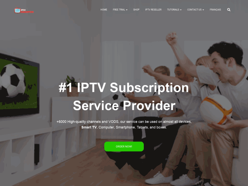 Screenshot du site : Service IPTV
