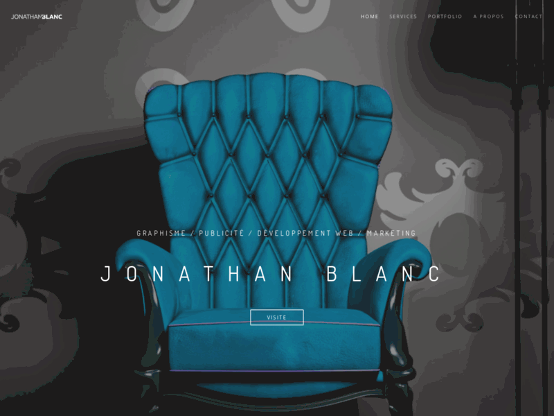 Screenshot du site : Portfolio Jonathan Blanc - Graphiste et Webmaster