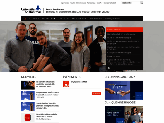 Photo image Departement de kinesiologie - Universite de Montreal