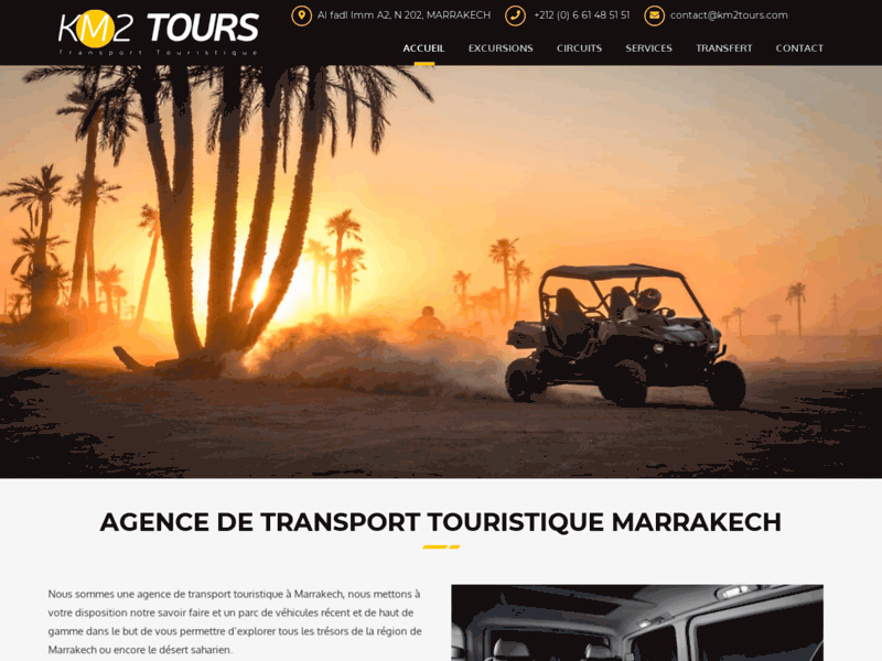 Screenshot du site : Agence de Transport Touristique Marrakech
