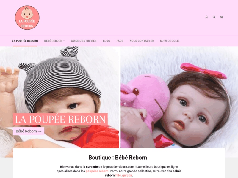 Screenshot du site : La Poupée Reborn