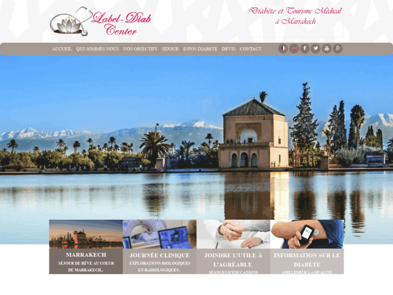 Screenshot du site : Tourisme Medicale Marrakech, Diabetique Marrakech