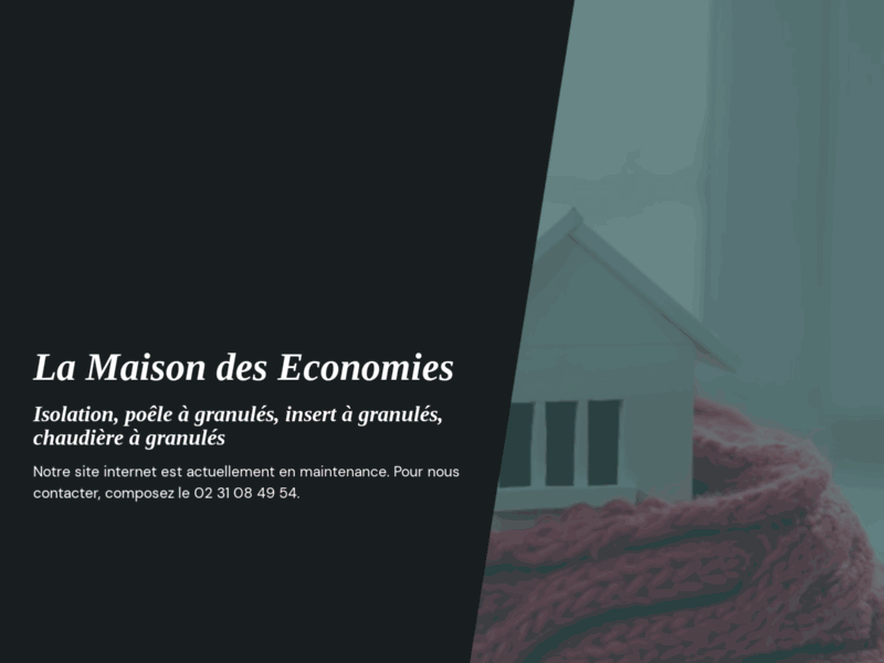 Screenshot du site : La Maison des Economies