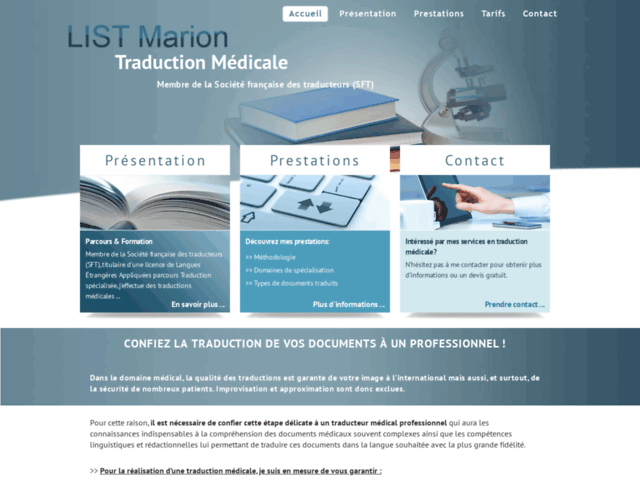 Traduction médicale - traduction médecine : LIST Marion