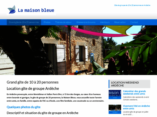 Gîte de groupe en Ardèche, la Maison Bleue