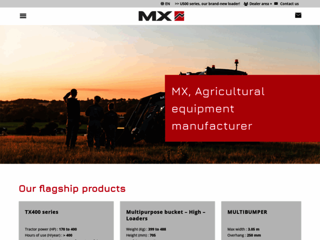 MX : outils de relevage avant pour tracteurs