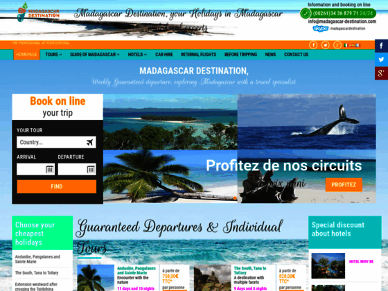 Madagascar Destination, votre agence sp�cialiste de voyages � Madagascar