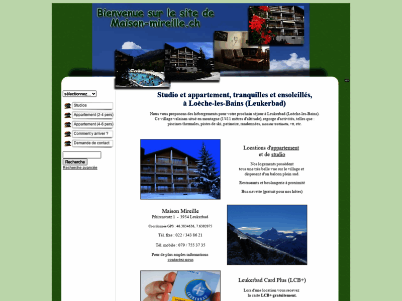 Vacances à la montagne en Suisse - Maison Mireille