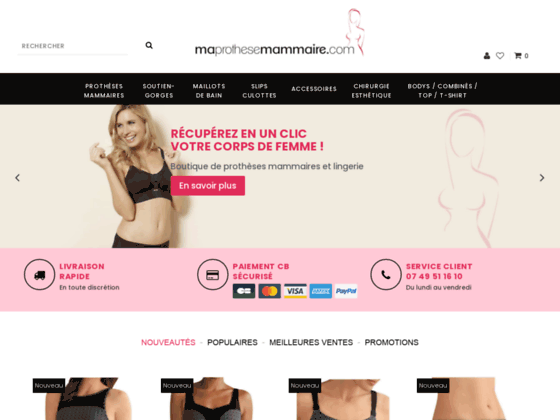 maprothesemammaire.com : soutien-gorges et maillots de bain pour proth�ses mammaires
