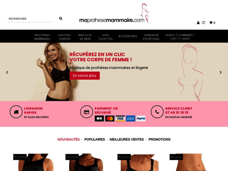 maprothesemammaire.com : soutien-gorges et maillots de bain pour prothèses mammaires