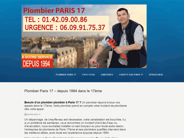 Plombier Paris 17