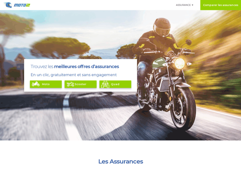 Screenshot du site : Moto 2 assurance