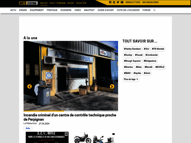 Capture d'écran du site motorevue.com