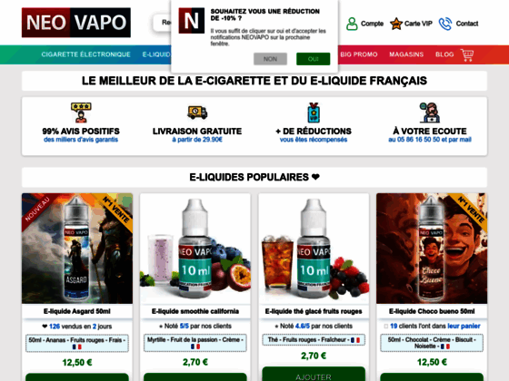 Le bon choix d'e-cigarette avec Neovapo.