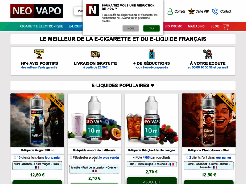 Le bon choix d'e-cigarette avec Neovapo.