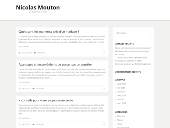Nicolas Mouton : un blog comme les autres