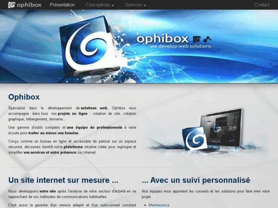 Ophibox - cr�ateur de sites - particuliers et professionnels