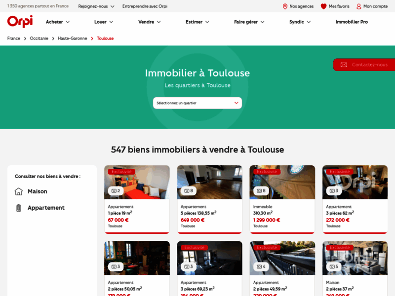 Agence immobilière ORPI Toulouse