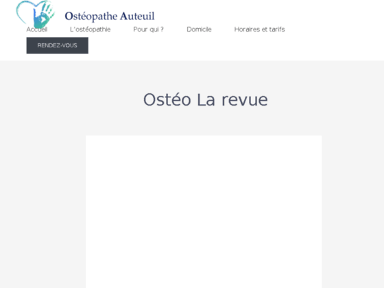 Photo image European osteopathy magazine