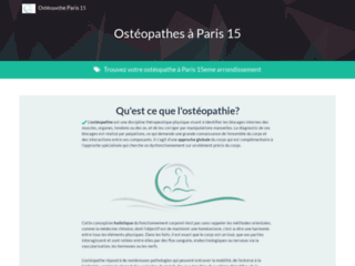 Osteopathe au coeur de Paris
