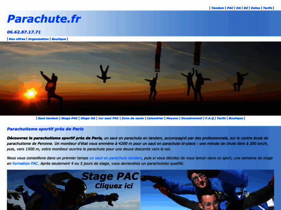 Photo image WWW.PARACHUTE.FR - Ecole de Chute Libre - Parachutisme - Saut en parachute