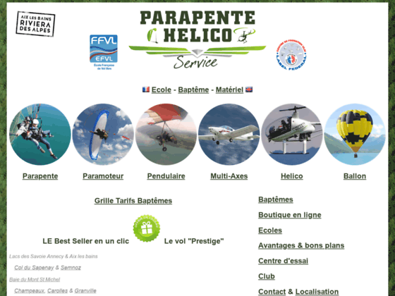 Photo image Parapente Service Ecole & biplace parapente & paramoteur www.parapente.org