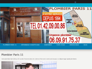 Plombier chauffagiste Paris 11