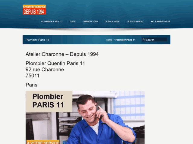 Plombier chauffagiste Paris 11