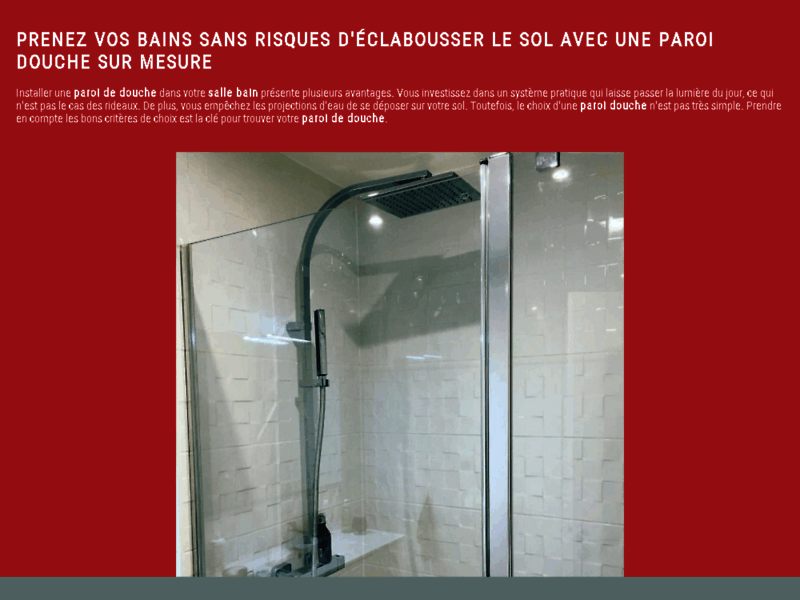 Le guide de la paroi de douche et de baignoire - Paroi-De-Douche.Com