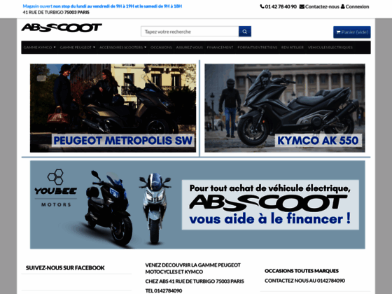 Achat en ligne de scooter Peugeot