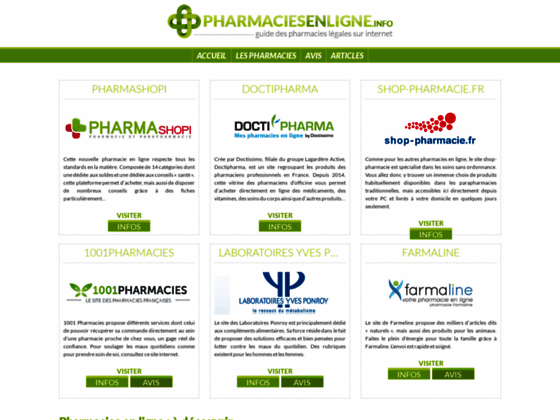 Renseignez-vous sur les pharmacies en ligne