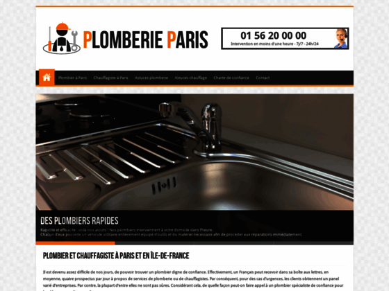 PlomberieParis.fr : plombier pas cher � Paris