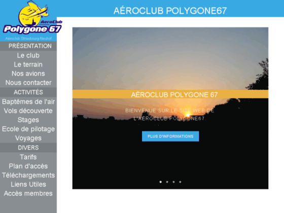 Photo image Aroclub Polygone67 - Page d'accueil du site de l'aroclub Polygone67 browse