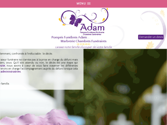 Pompes Funèbres Adam - société de pompes funèbres dans la Manche (50)