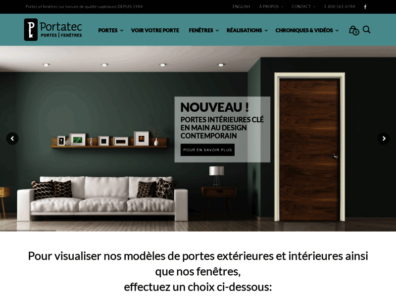 Screenshot du site : Portes et Fenêtres