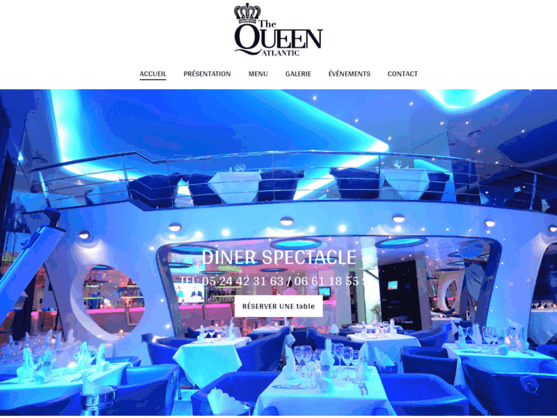 Screenshot du site : Restaurant lounge marrakech gueliz