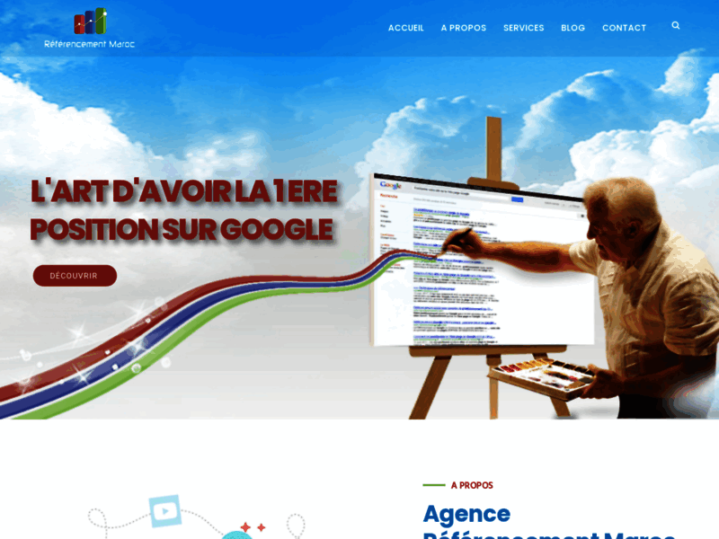 Screenshot du site : agence référencement naturel maroc