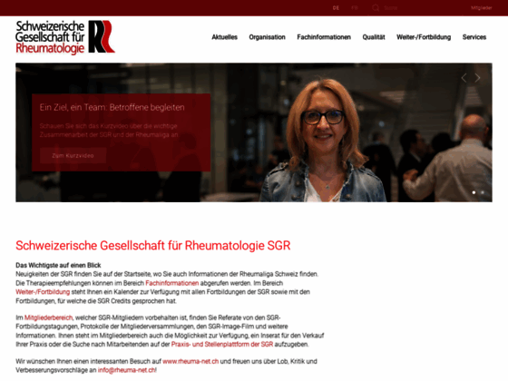 Photo image Site de la Societe Suisse de Rhumatologie
