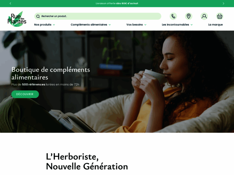 Screenshot du site : Parapharmacie en ligne