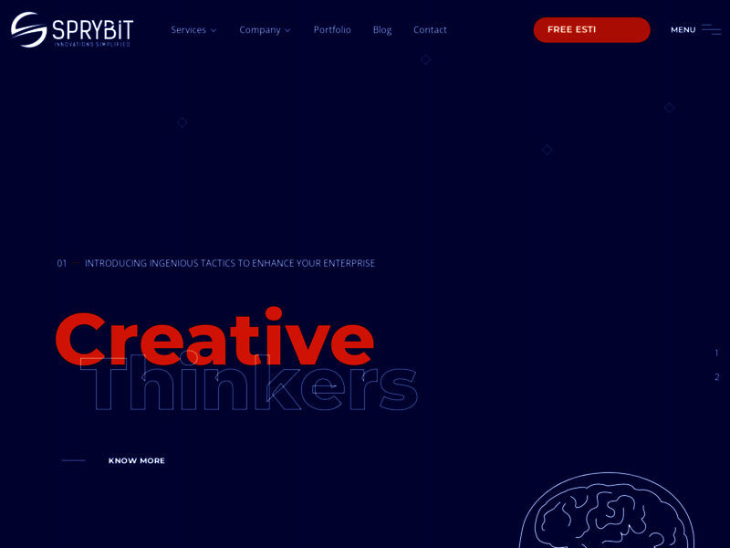 Website's screenshot : SpryBit Softlabs