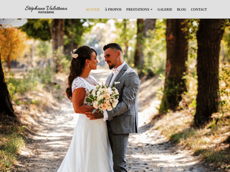 Screenshot du site : Photographe mariage: donner du rêve a vos images.