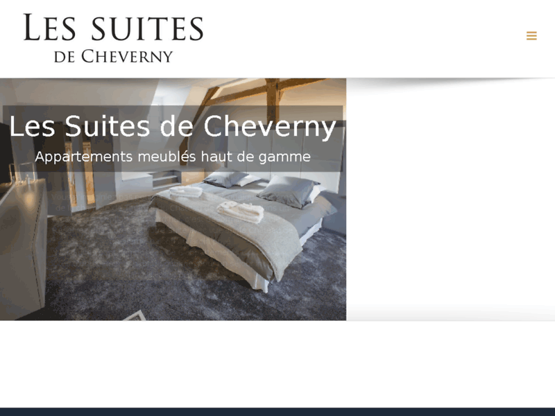 Screenshot du site : Les Suites de Cheverny