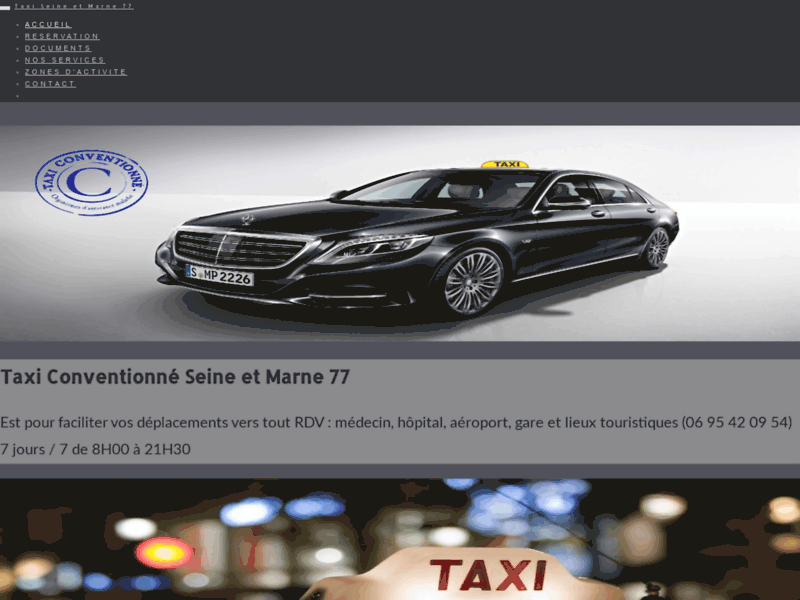 Screenshot du site : Taxi Conventionné CPAM La Ferté-sous-Jouarre
