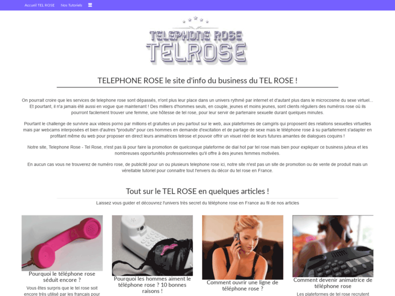 TELEPHONE ROSE le site d'info du business du TEL ROSE !