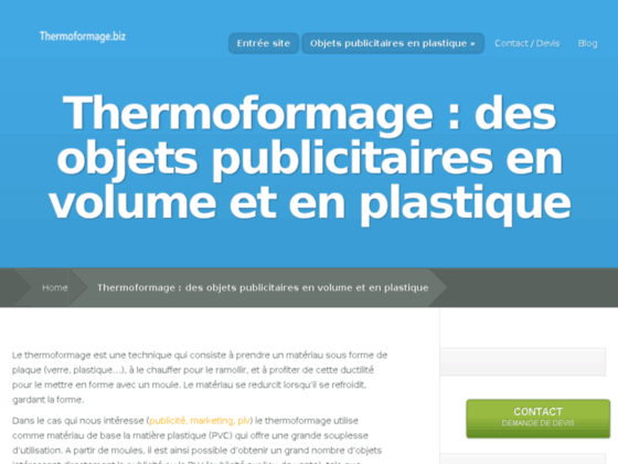 Thermoformage et Plv
