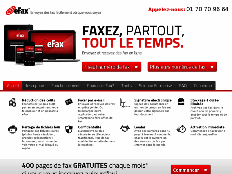 TOOFAX: Fax par Internet et fax par e-mail