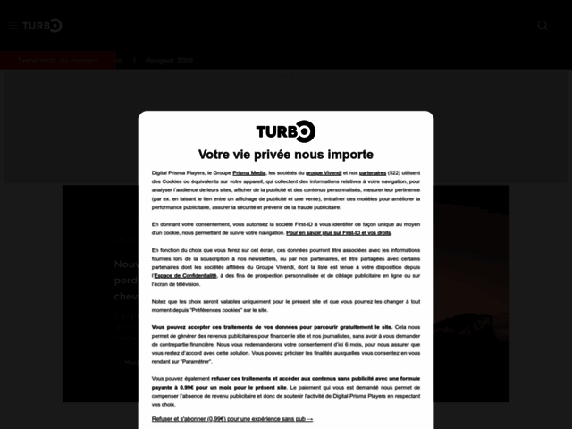 Capture d'écran du site turbo.fr