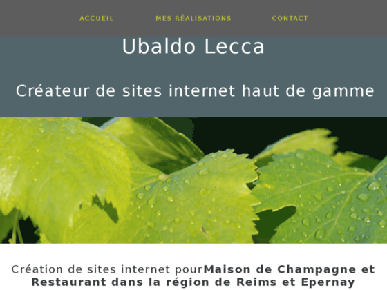 ubaldolecca.com cr�ation et conception de site internet en Flash � Reims(Marne)