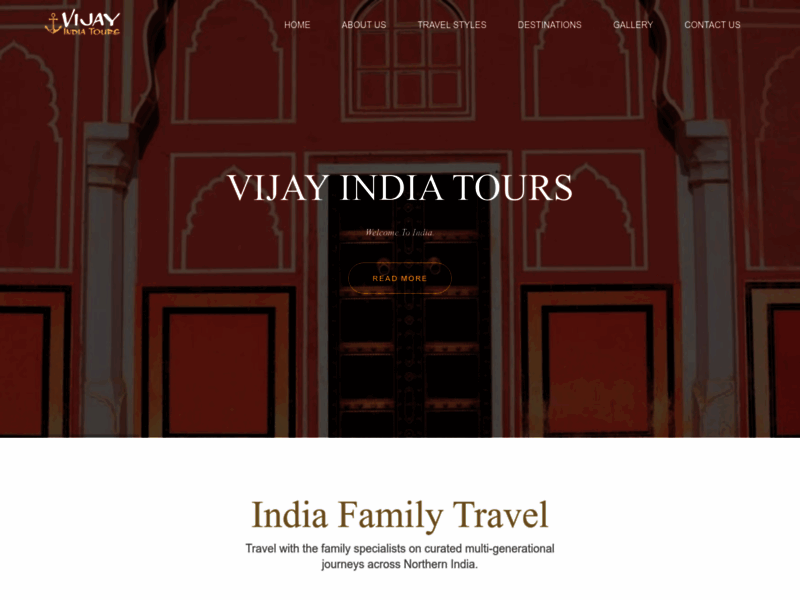 Site screenshot : Vijay India Tours