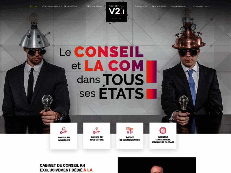 Screenshot du site : Vision2i : agence de communication immobilier
